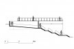 Bar/pool/gallery, longitudinal section, stairs. BCMF arquitetos + MACh arquitetos