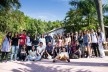 Oficina de Modelos, 3 de maio, alunos das FAUs USP e Mackenzie foram até a residência do arquiteto Marcos Acayaba entregar alguns dos modelos elaborados na oficina<br />Foto de Marcos Silvério 