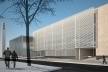 Concurso de Propostas Arquitetônicas para o futuro SESC Guarulhos, 4º lugar. Escritório Libeskind Llovet Arquitetos<br />Desenho do escritório 