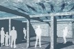 Spree river theatre, simulation showing the technical floor usage. Carlos M. Teixeira