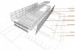 Nova sede da Confederação Nacional de Municípios – CNM, esquema da estrutura, Brasília DF, 2016. Arquitetos Luís Eduardo Loiola e Maria Cristina Motta / Mira Arquitetos<br />Desenho divulgação 