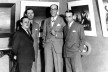 Cândido Portinari, Antonio Bento, Mario de Andrade e Rodrigo Melo Franco de Andrade, exposição de Portinari no Palace Hotel, Rio de Janeiro, julho de 1936<br />Foto divulgação  [Acervo Iphan]