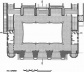 Desenho de planta do mezanino com a solução de recomposição do espaço