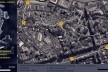 Mapa do roteiro diurno da primeira parte da viagem de estudos ao Rio de Janeiro, 2012<br />Google Earth, com trabalho gráfico de Carina Cardoso 