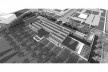Museu de Arte Kimbell, vista aérea, Fort Worth, Texas, EUA, 1972. Arquiteto Louis I. Kahn<br />Modelo tridimensional Miguel Bernardi / Imagem Edson Mahfuz 