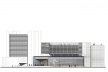 Centro de Referência em Empreendedorismo do Sebrae-MG, fachada Avenida Barão Homem de Melo, 2º lugar. Arquiteto Francisco Spadoni, 2008<br />Desenho escritório 
