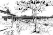 Perspectiva Ponte dos Bilhares - história e simbolismo<br />Imagens dos autores do projeto 