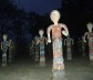 Esculturas do parque Rock Garden, do indiano Nek Chand, anos 1960<br />Foto de Denise Teixeira e Luís Barbieri 