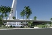 Praça do Natal, Natal RN Brasil, perspectiva externa, 1° lugar Concurso Público de Arquitetura. zerOgroup, 2009<br />Desenho escritório 