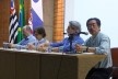 Hugo Segawa coordena mesa de debate com as presenças de Abilio Guerra, Monica Junqueira de Camargo e Renato Anelli, Encontro Núcleo Docomomo-SP 2015<br />Foto André Marques 