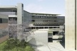 Centro de Referência em Empreendedorismo do Sebrae-MG, praça de integração dos volumes, 3º lugar. Arquiteto Enrique Hugo Brena, 2008<br />Desenho escritório 