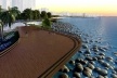 Deck proposto avança sobre as pedras da volta da Jurema. Ponto ideal para contemplação do litoral e do pôr-do-sol