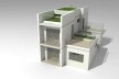 Maquete eletrônica da tipologia de 3 dormitórios com acréscimo de quarto e banheiro acessíveis. Concurso Habitação para Todos.CDHU.Sobrados - 2º Lugar<br />Autores do projeto  [equipe premiada]
