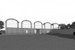 Museu de Arte Kimbell, vista externa, Fort Worth, Texas, EUA, 1972. Arquiteto Louis I. Kahn<br />Modelo tridimensional Miguel Bernardi / Imagem Edson Mahfuz 