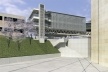 Centro de Referência em Empreendedorismo do Sebrae-MG, valorização e integração com a ETFG e a sede do Sebrae, 3º lugar. Arquiteto Enrique Hugo Brena, 2008<br />Desenho escritório 