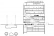 Instituto Moreira Salles, corte longitudinal, São Paulo, 2017. Arquitetos Vinicius Andrade e Marcelo Morettin. Legenda: 1. avenida Paulista e túnel do metrô; 2. restaurante; 3. midiateca; 4. térreo elevado (com piso radiante); 5. exposição; 6. administraç<br />Imagem divulgação  [escritório Andrade Morettin]