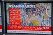 Contaminações, painel publicitário sobre exposição das Vanguardas Russas no centro urbano de Roma<br />Foto Fabio José Martins de Lima 
