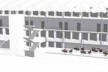 Maquete eletrônica - corte longitudinal<br />Imagem dos autores do projeto 