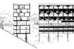 Figura 02 – Affonso Eduardo Reidy, Conjunto Residencial do Pedregulho, 1952. Implantação ao longo da cota mediana do talude seguindo a curva de nível natural do terreno [Affonso Eduardo Reidy. São Paulo, Instituto Bardi / Blau, 2000, p. 90]