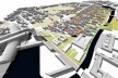 Vista geral a partir das estações (Lerther Bahnhof à esquerda e Hamburger Bahnhof à direita)<br />Autores do projeto 