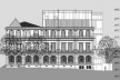 Fachada Rua Gonçalves Dias<br />Imagem dos autores do projeto 