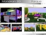 Productos del ejercicio introductorio. Autores: Arq. Dayana Pirela (Mondrian 3D) y Arq. Ramón Cadenas (Parque)