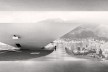 Museu de Arte de Caracas, 1953, projeto não construído de Oscar Niemeyer<br />Render Marcos Vinícius Damon 