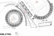 Legenda: 1. GJA – Ginásio Geraldo José de Almeida; 2. ICM – Estádio "Ícaro de Castro Melo"; 3. Terraço de apoio ao alojamento (adm, lavanderia, cozinha e refeitório).<br />Imagem dos autores do projeto 