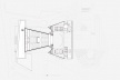 Complexo Teatro Castro Alves, planta sobre palco Ateliê de Maquiagem, Salvador, 5º lugar concurso. GrupoSP e Núcleo Arquitetura, 2010<br />Desenho escritório 