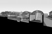 Museu de Arte Kimbell, corte perspectivado, Fort Worth, Texas, EUA, 1972. Arquiteto Louis I. Kahn<br />Modelo tridimensional Miguel Bernardi / Imagem Edson Mahfuz 
