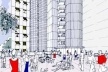 Praça de acesso<br />Imagem dos autores do projeto 