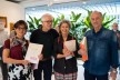 Francine Sakata, Vladimir Bartalini, Ciça Gorski e Oscar Bressane<br />Foto Luka Godoy 