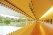 Museu de Arte Contemporânea Nadir Afonso, sala de exposições temporárias com abertura voltada para o Tâmega, Chaves, Portugal, 2015. Arquiteto Álvaro Siza<br />Foto Adriano Tomitão Canas 
