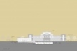 Ampliação do Museu Paulista da USP (Museu do Ipiranga), corte GG. Arquitetos Eduardo Colonelli e Silvio Oksman, 2008<br />Imagem escritório 