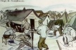 Eduardo Robles Piquer. Dibujo de Campo de concentración. Saint Cyprien (1939)
