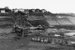 Estádio e complexo poliesportivo do Pacaembu, construção, São Paulo, anos 1940<br />Foto divulgação  [Acervo FAU USP / livro <i>Museu do Futebol</i>]