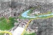 Croqui de proposta para a cidade de Blumenau, SC [Arquivo Hans Broos]