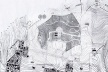 Fig. 6 - Planta anterior superposta à carta topográfica do bairro de Gracia, de 1889. Notar a solução das vias acompanhando as curvas de nível, por sua vez conectadas através de vias sinuosas para suavizar a declividade [Arquivo Histórico de Gracia, Barcelona]