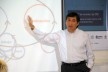 XIX Sigradi Florianópolis 2015, professor Pablo Herrera apresentando artigo<br />Foto Hamilton Nogueira 
