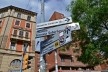 Piazza XX Settembre, sinalização e patrimônio edificado<br />Foto Fabio Jose Martins de Lima 
