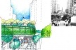 Requalificação de vías e calçadas próximas ao Eco-elevado<br />Imagem do autor do projeto 