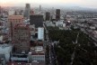 Museo Mamoria y Tolerancia, vista a partir do mirante da Torre Latinoamericana: Parque Alameda Central, av. Juaréz e o conjunto onde está inserido o museu, Cidade do México. Arquitetos Arditti + RDT<br />Foto Bruno Carvalho, out. 2016 