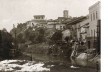 Casario e lavadeira às margens do rio Tamanduateí, região da várzea do Carmo, São Paulo, 1910<br />Foto Vincenzo Pastore 