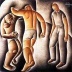 Vicente do Rego Monteiro, "O combate", pintura, 1927 [Acervo Museu de Grenoble]