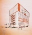 Abelardo Riedy de Souza, "Edifício Três Marias, perspectiva", desenho de arquitetura, São Paulo,1952 [Acervo Biblioteca FAU USP]