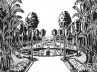 Roberto Burle Marx, "Jardim da Casa Forte", perspectiva axial, Recife,1935 [Acervo Escritório Burle Marx]