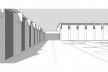 Saint Catherine’s College, vista parcial do edifício de serviço e do refeitório, Oxford, Inglaterra, 1959-1964, arquiteto Arne Jacobsen<br />Modelo tridimensional de Edson Mahfuz e Ana Karina Christ 