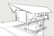 Perspectiva da face norte<br />Imagem dos autores do projeto 