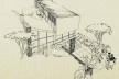 Casa Hanns Vitor Trostli, detalhe da perspectiva do primeiro estudo, São Paulo, 1948. Arquiteto Vilanova Artigas [Acervo FAU USP / COTRIM, Marcio. <i>Construir a casa paulista</i>]