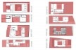 Diagramas de ocupação dos lotes das casas Medici (1946), Bernette (1954), Alves (1950), Perez (1957); D’Estefani (1950), Calabi (1945-46), Cremisini (1947), Fontana (1955), Bitencourt II (1959)<br />Ana Elísia da Costa 